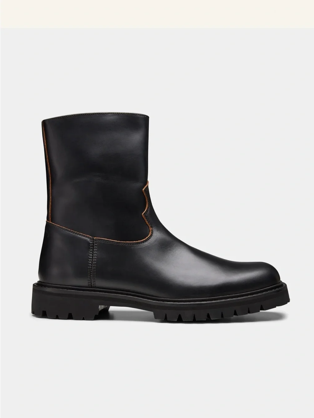 VINNY’s MOTO BOOT Black Nappa